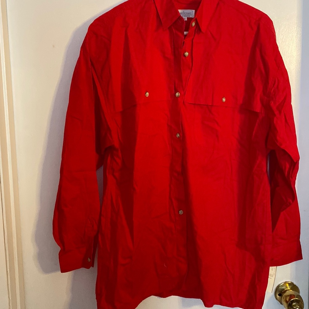 Red button up